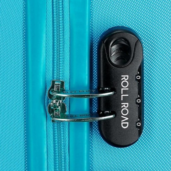 Mala de Viagem / Trolley Grande 75cm 4R ROLL ROAD Flex Azul Turquesa | Ref. 186.584946AC