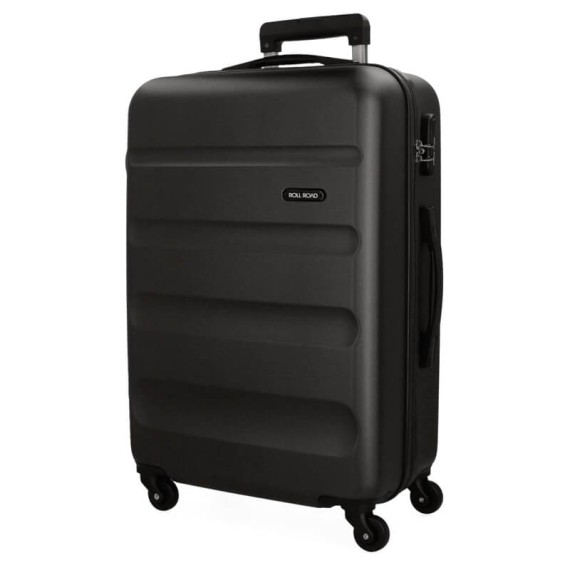Mala de Viagem / Trolley Grande 75cm 4R ROLL ROAD Flex Preta | Ref. 186.5849460C