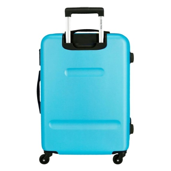 Mala de Viagem / Trolley Médio 65cm 4R ROLL ROAD Flex Azul Turquesa | Ref. 186.584946AB
