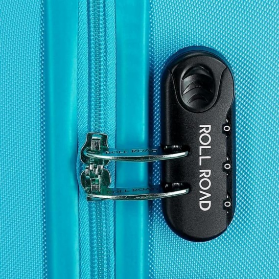 Mala de Viagem / Trolley Médio 65cm 4R ROLL ROAD Flex Azul Turquesa | Ref. 186.584946AB