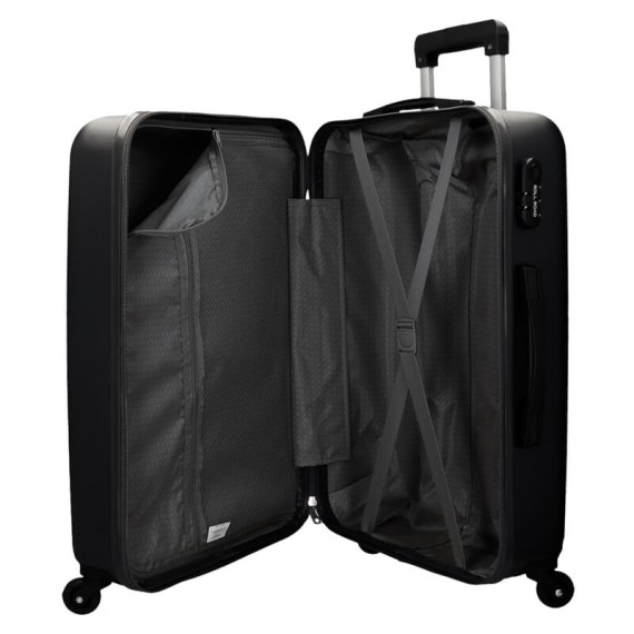 Mala de Viagem / Trolley Médio 65cm 4R ROLL ROAD Flex Preta | Ref. 186.5849460B Mala de Viagem / Trolley Médio 65cm 4R ROLL ROAD Flex Preta | Ref. 186.5849460B