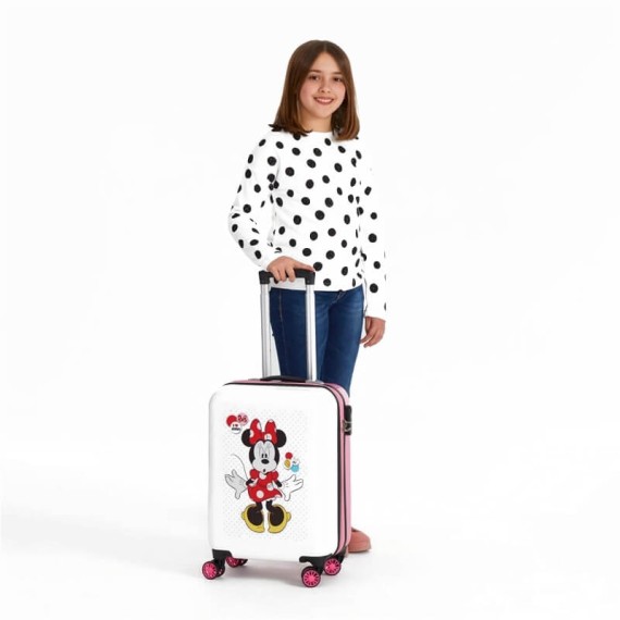 Mala/Trolley de Cabine 55cm 4 Rodas Spinner Minnie ENJOY THE DAY LOVE Rosa | Ref. 186.4681766 Mala/Trolley de Cabine 55cm 4 Rodas Spinner Minnie ENJOY THE DAY LOVE Rosa | Ref. 186.4681766