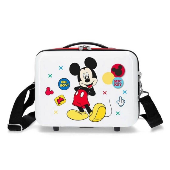 Necessaire Adaptável a Trolley Mickey ENJOY THE DAY OH BOY Branco | Ref. 186.4683961