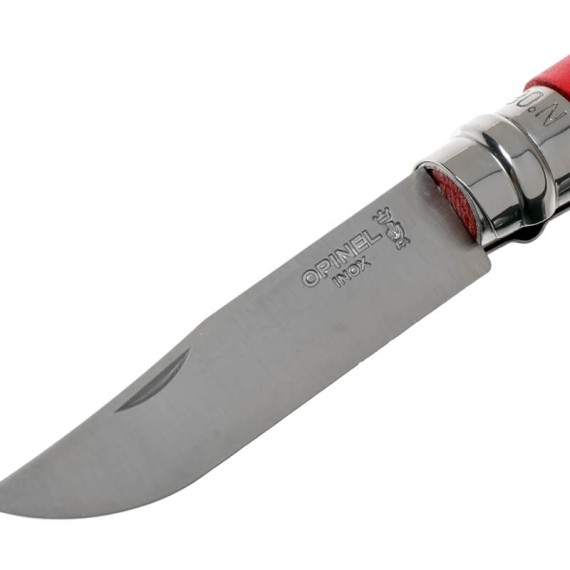 Conjunto Canivete OPINEL N.º 08 Trekking Vermelho c/ cordão + Bolsa | Ref. 314.OP001890