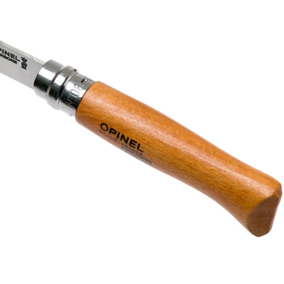 Conjunto Cx Madeira Canivete Opinel N.º 08 Carbono + Bolsa | Ref. 314.OP000815