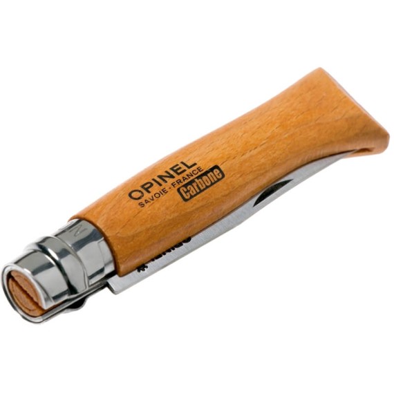 Conjunto Cx Madeira Canivete Opinel N.º 08 Carbono + Bolsa | Ref. 314.OP000815