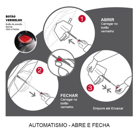 Guarda-Chuva KNRIPS Dobrável U.200 Ultra Light Duomatic Preto | Ref. 300.9522001001