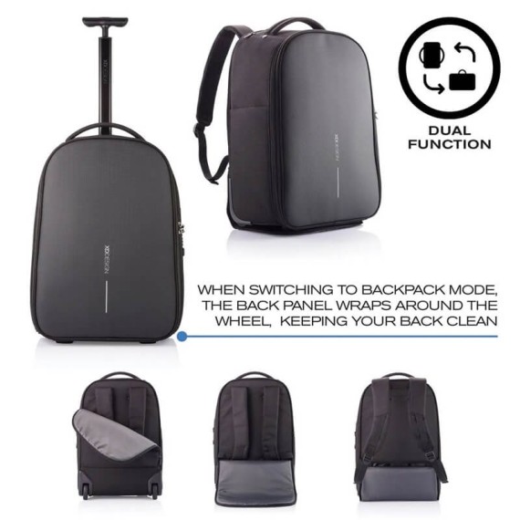 XD Design Trolley/Mochila Anti-Roubo para Portátil 17” BOBBY Preta P705.771 | Ref. 309.P705771