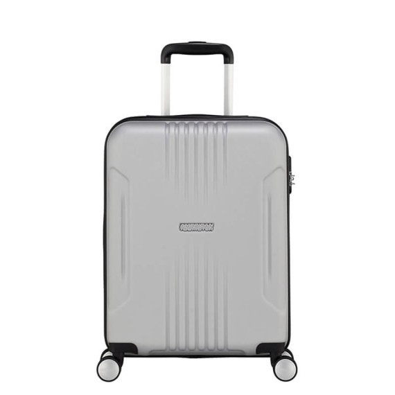 American Tourister Mala/Trolley de Cabine 55cm 4 Rodas Spinner TRACKLITE Prata | Ref. 9234G00125