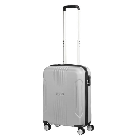 American Tourister Mala/Trolley de Cabine 55cm 4 Rodas Spinner TRACKLITE Prata | Ref. 9234G00125