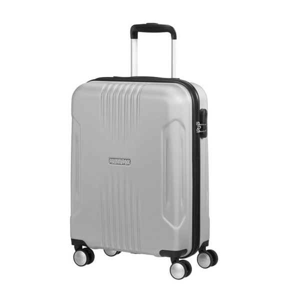 American Tourister Mala/Trolley de Cabine 55cm 4 Rodas Spinner TRACKLITE Prata | Ref. 9234G00125