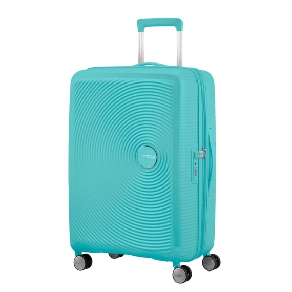 American Tourister Mala de Viagem / Trolley Médio 67cm 4R EXP SOUNDBOX Azul Claro | Ref. 9232G00221