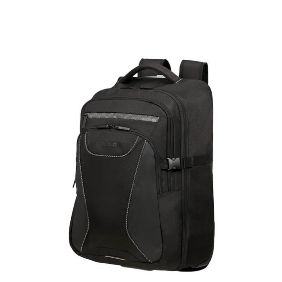 American Tourister Mochila com Rodas para Portátil 15.6'' AT WORK Reflect Preta | Ref. 9233G02009