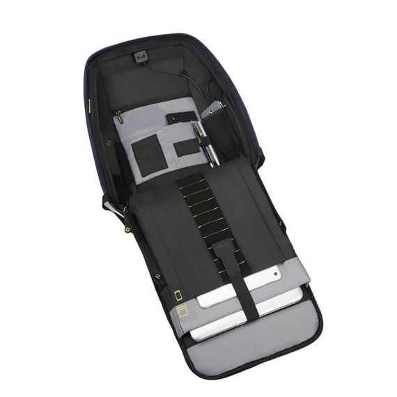 Samsonite Mochila Anti-Roubo para Portátil 15.6'' c/ Porta USB SECURIPAK Azul Escuro | Ref. 92KA600101