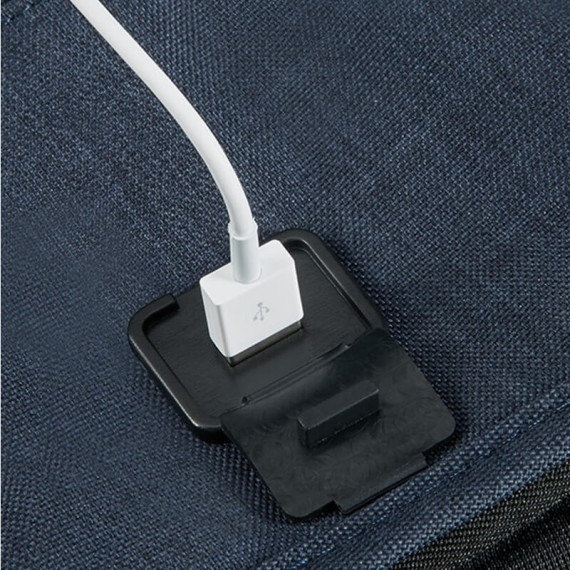 Samsonite Mochila Anti-Roubo para Portátil 15.6'' c/ Porta USB SECURIPAK Azul Escuro | Ref. 92KA600101