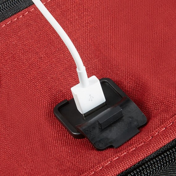 Samsonite Mochila Anti-Roubo para Portátil 15.6'' c/ Porta USB SECURIPAK Vermelha | Ref. 92KA600110