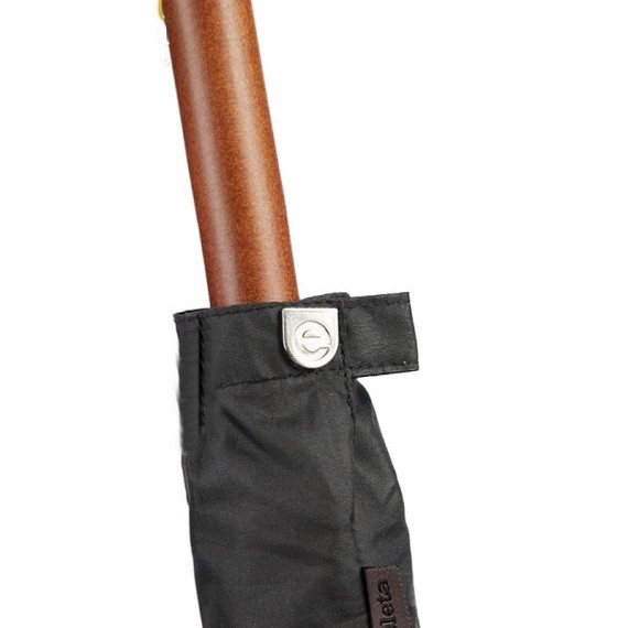 Guarda-Chuva Ezpeleta Homem Comprido Automático Stick Madeira Preto | Ref. 104.10306P
