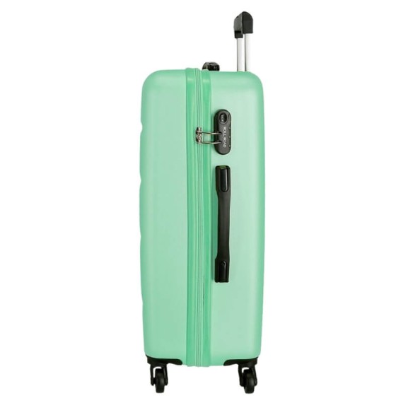 Mala de Viagem / Trolley Médio 65cm 4 Rodas ROLL ROAD Verde Água | Ref. 186.584946BB