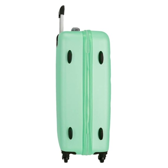 Mala de Viagem / Trolley Médio 65cm 4 Rodas ROLL ROAD Verde Água | Ref. 186.584946BB