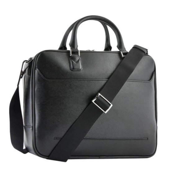 Pasta Messenger 15" Montblanc SARTORIAL Preta | Ref. 238.113184