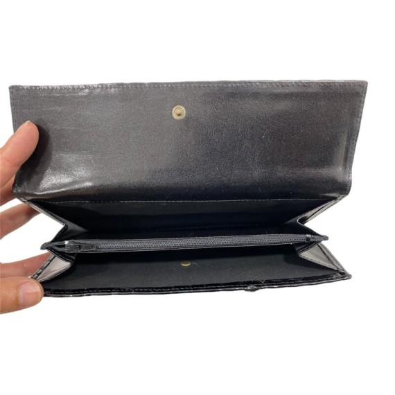 Carteira de Senhora em Croco Abílio & Gomes Preta | Ref. 245.3362CRP