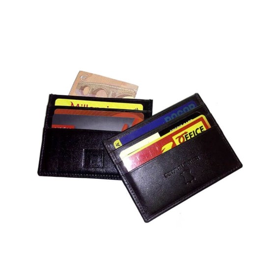 Porta-Cartões Unisexo DOGGY Castanho J02C, Cor: Castanho