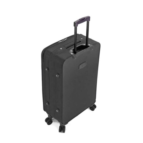 Benzi Mala/Trolley Viagem Médio 61cm 4 Rodas Spinner Preto | Ref. 288.BZ5562PB