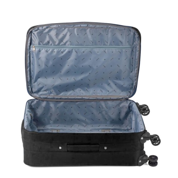 Benzi Mala/Trolley Viagem Médio 61cm 4 Rodas Spinner Preto | Ref. 288.BZ5562PB