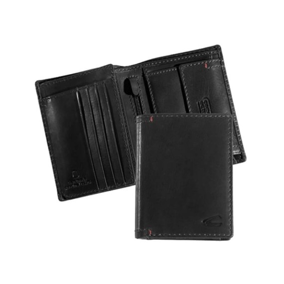 Camel Active Carteira Vertical com Porta Moedas SALAMANCA Preta | Ref. 9118170460