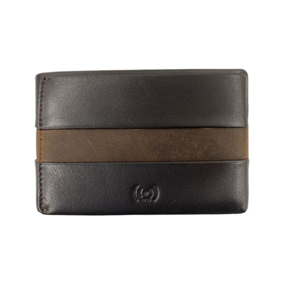 Carteira Porta-Notas com Porta-Moedas RFID ERIUM Castanha | Ref. 102.ER1660C