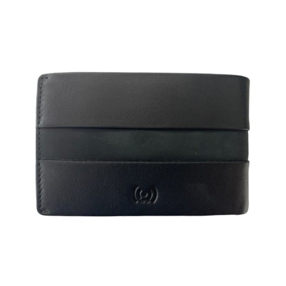 Carteira Porta-Notas com Porta-Moedas RFID ERIUM Preta | Ref. 102.ER1660P