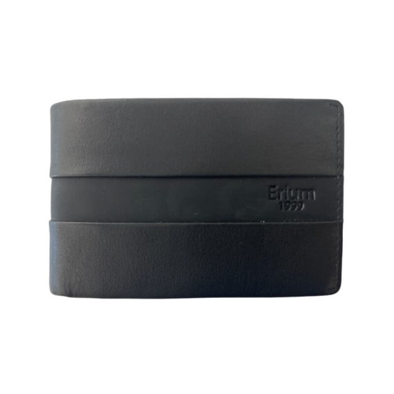 Carteira Porta-Notas com Porta-Moedas RFID ERIUM Preta | Ref. 102.ER1660P