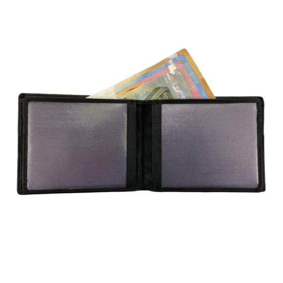 Carteira Porta-Notas com Porta-Moedas RFID ERIUM Preta | 102.ER1661P