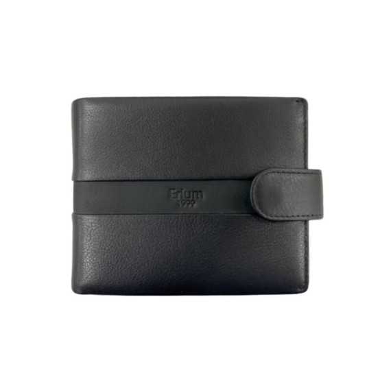 Carteira Porta-Notas com Porta-Moedas RFID ERIUM Preta | Ref. 102.ER1662P
