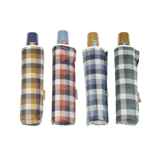 Guarda-Chuva Ezpeleta Sra. Dobrável A/F Quadrados Azul/Amarelo | Ref. 104.10449AA