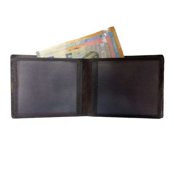 Carteira Porta-Notas com Porta-Moedas RFID ERIUM Castanha | Ref. 102.ER1661C