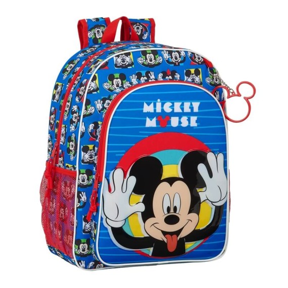 Mochila Escolar Adaptável a Carro 42cm Mickey ME TIME Azul | Ref. 248.612114180 Mochila Escolar Adaptável a Carro 42cm Mickey ME TIME Azul | Ref. 248.612114180