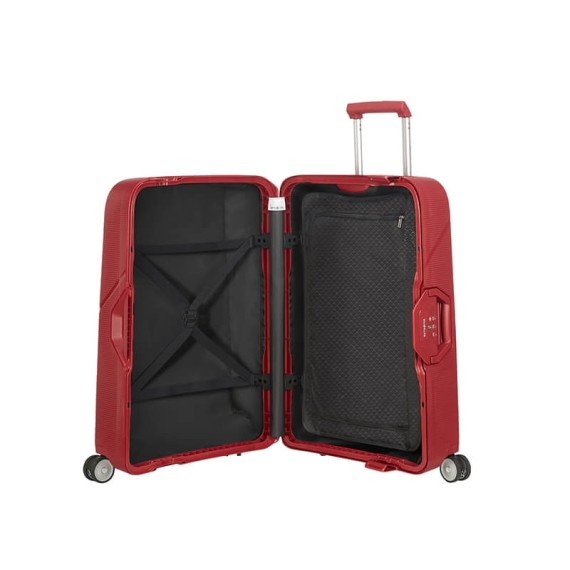 Samsonite Mala de Viagem / Trolley Médio 69cm 4R MAGNUM Vermelha | Ref. 92CK600200