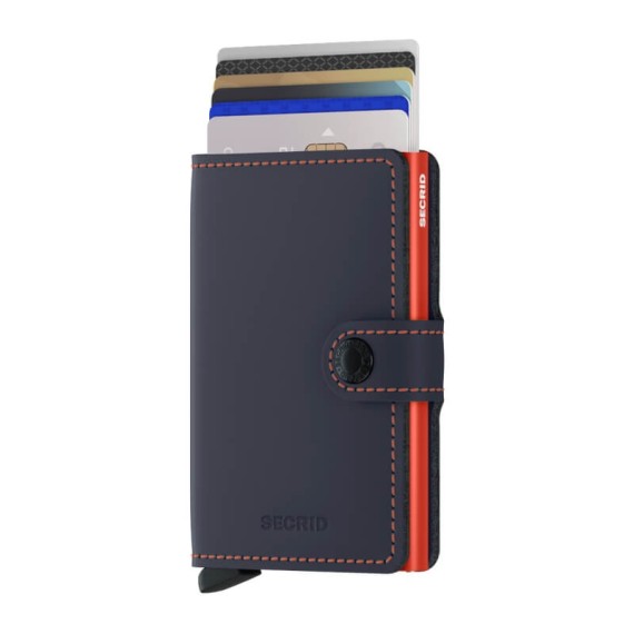 Secrid MINIWALLET Matte Night Blue & Orange | Ref. 297.MM-NBO