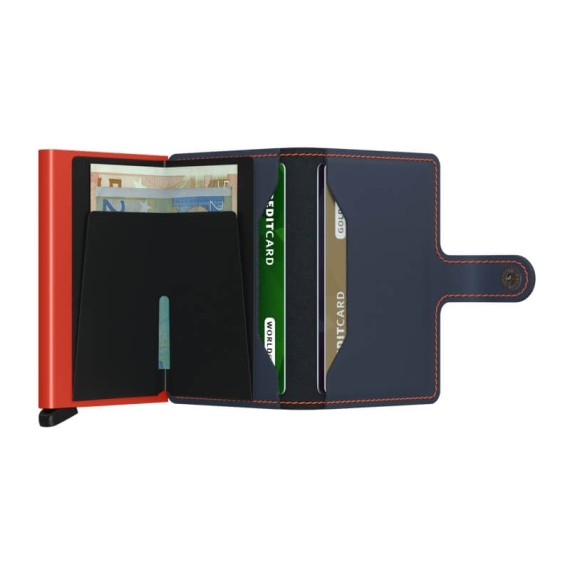 Secrid MINIWALLET Matte Night Blue & Orange | Ref. 297.MM-NBO