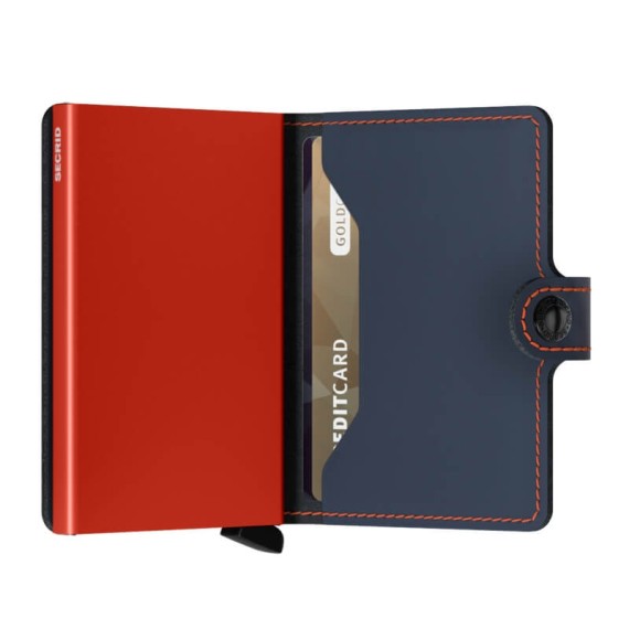 Secrid MINIWALLET Matte Night Blue & Orange | Ref. 297.MM-NBO