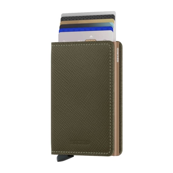 Secrid SLIMWALLET Saffiano Olive | Ref. 297.SSA-O