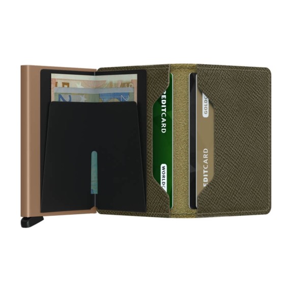 Secrid SLIMWALLET Saffiano Olive | Ref. 297.SSA-O