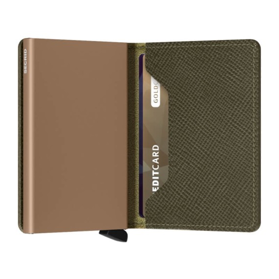 Secrid SLIMWALLET Saffiano Olive | Ref. 297.SSA-O