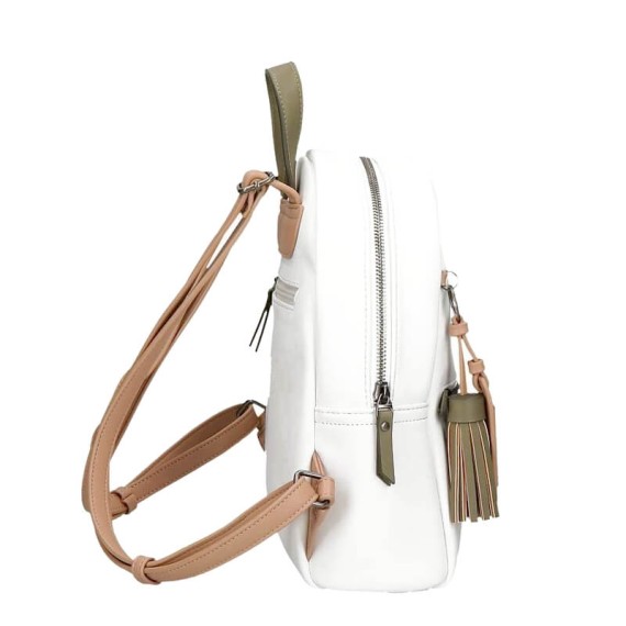 Mochila de Senhora 28cm Pepe Jeans ZAIDA Branca | Ref. 186.7582121 Mochila de Senhora 28cm Pepe Jeans ZAIDA Branca | Ref. 186.7582121