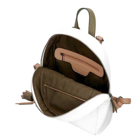 Mochila de Senhora 28cm Pepe Jeans ZAIDA Branca | Ref. 186.7582121 Mochila de Senhora 28cm Pepe Jeans ZAIDA Branca | Ref. 186.7582121