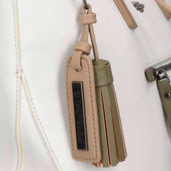 Mochila de Senhora 28cm Pepe Jeans ZAIDA Branca | Ref. 186.7582121 Mochila de Senhora 28cm Pepe Jeans ZAIDA Branca | Ref. 186.7582121