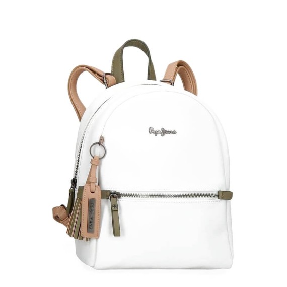 Mochila de Senhora 28cm Pepe Jeans ZAIDA Branca | Ref. 186.7582121