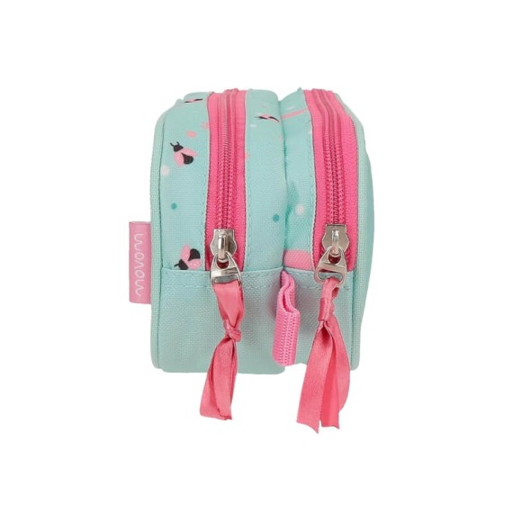 Estojo Escolar Duplo Compartimento Movom FLOWER POT Verde | Ref. 186.2024221