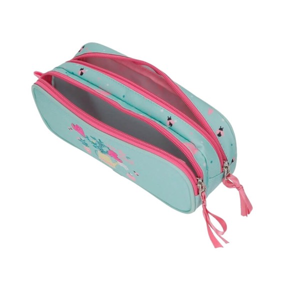 Estojo Escolar Duplo Compartimento Movom FLOWER POT Verde | Ref. 186.2024221